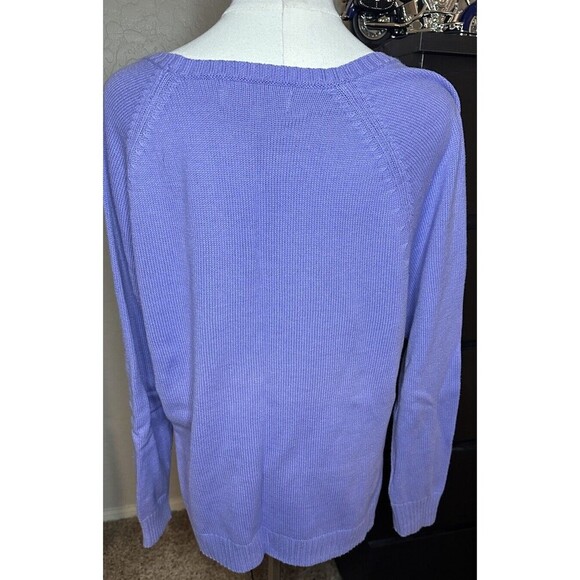 Karen Scott Women's Textured Tunic Sweater Size L Purple Color - Picture 3 of 7